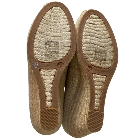 J.Crew Factory Metallic Gold Seville Espadrille Wedges Size 7.5 - Picture 8 of 10
